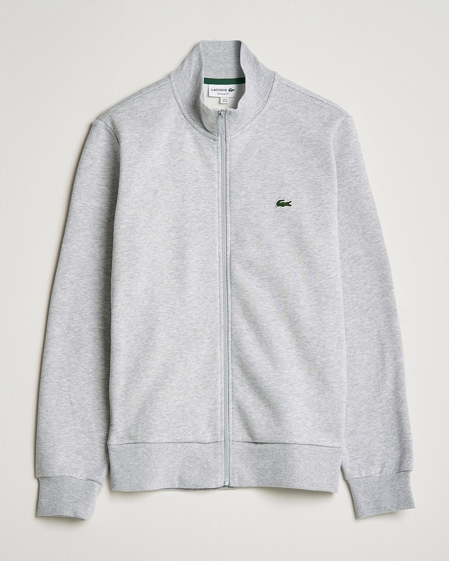 Lacoste Full Zip Sweater Silver Chine – Grau