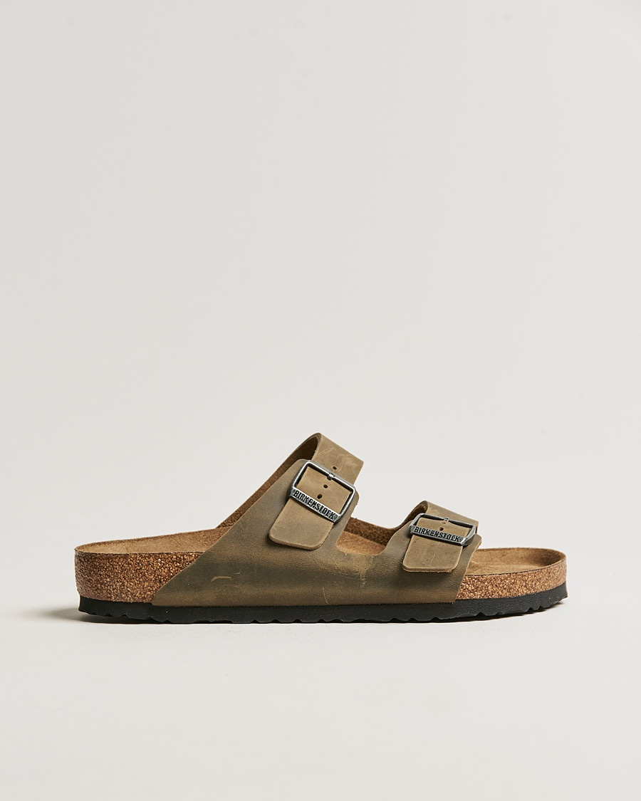 BIRKENSTOCK Arizona Soft Footbed Faded Khaki Oiled Leather – Grün