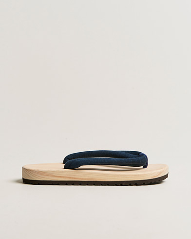 Herren | Hausschuhe & Pantoletten | Beams Japan | Wooden Geta Sandals Navy