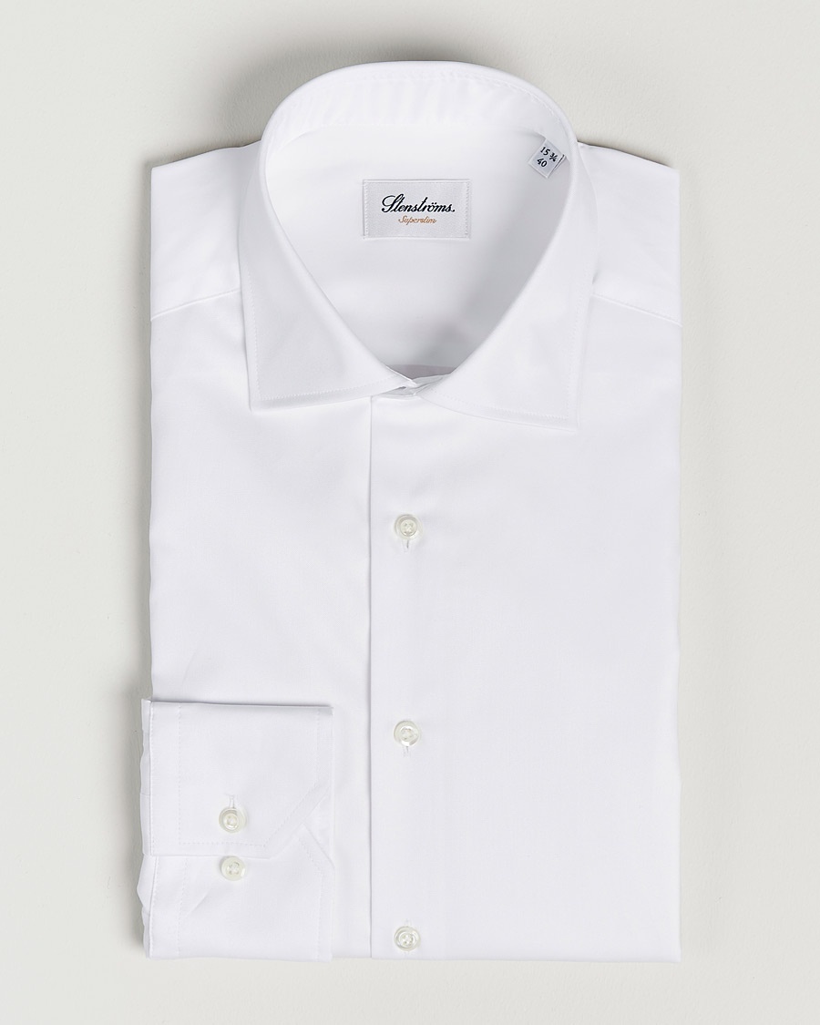 Stenströms Superslim Plain Shirt White – Weiß