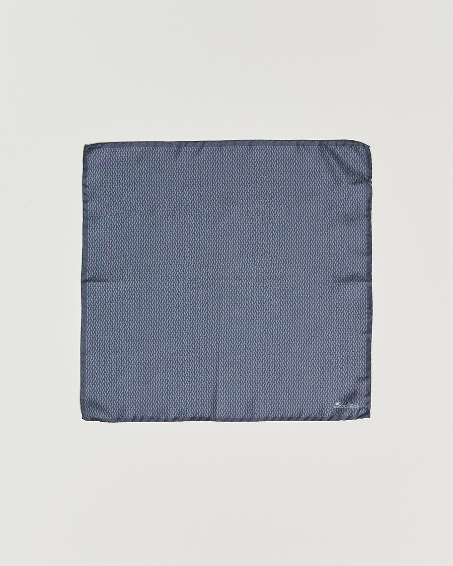 Stenströms Silk Handkerchief Mid Grey – Grau
