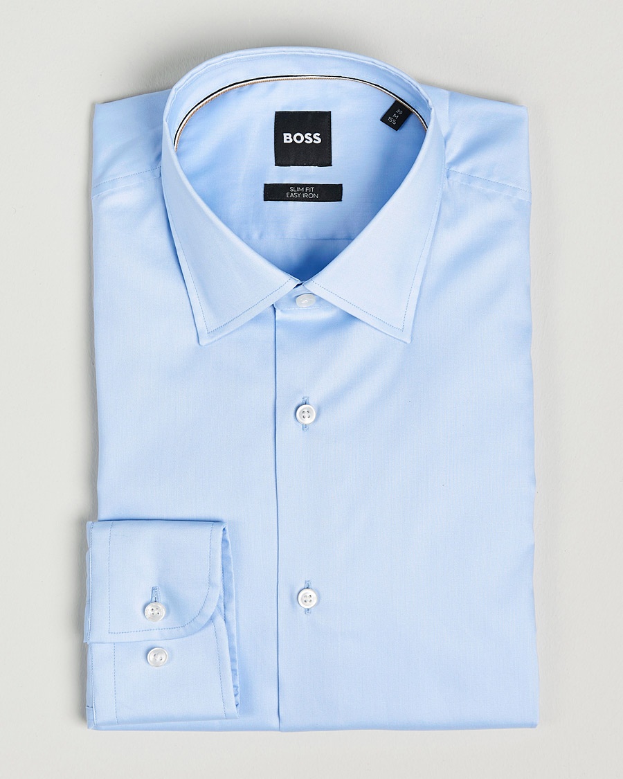 BOSS BLACK Hank Slim Fit Shirt Light Blue – Blau