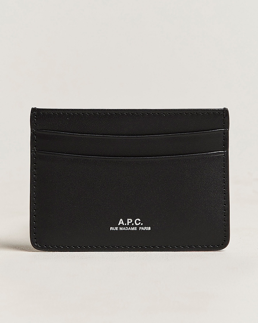 A.P.C. A.P.C.Calf Leather Card HolderBlack – Schwarz