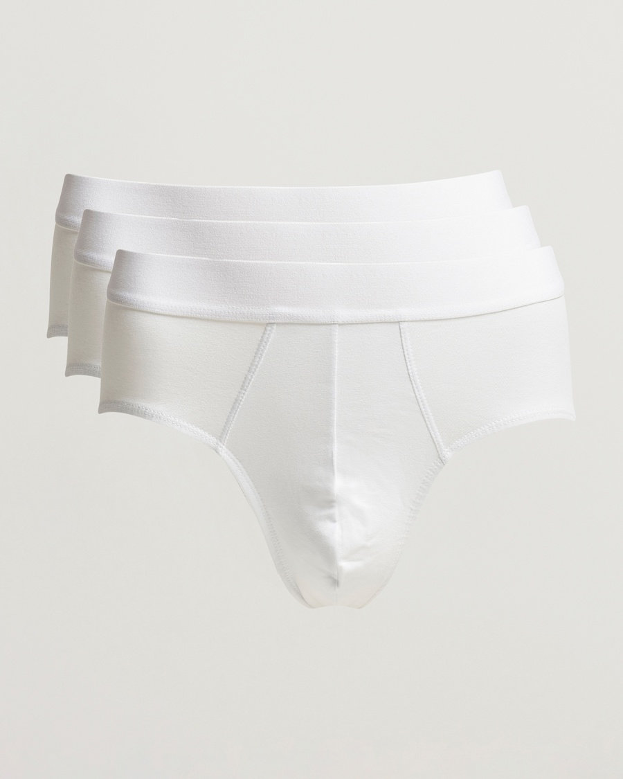 Bread & Boxers 3-Pack Brief White 3 – Weiß