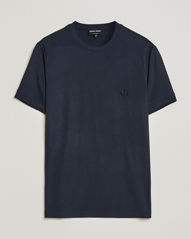 Herren | Giorgio Armani | Giorgio Armani | Embroidered Logo T-Shirt Navy