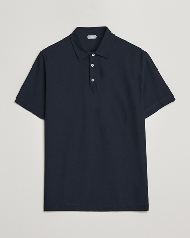 Herren | Kurzarm-Poloshirts | Zanone | Ice Cotton Polo Navy