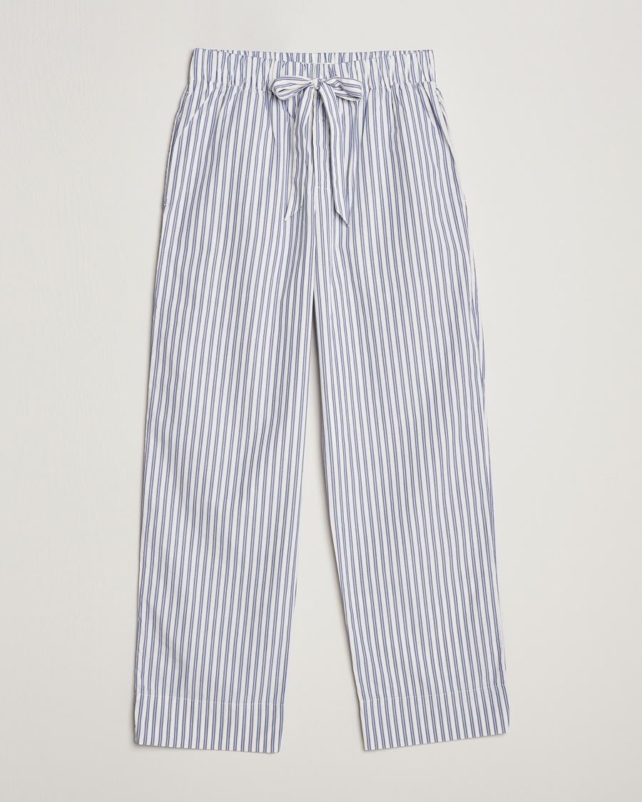 Tekla Poplin Pyjama Pants Skagen Stripes – Blau