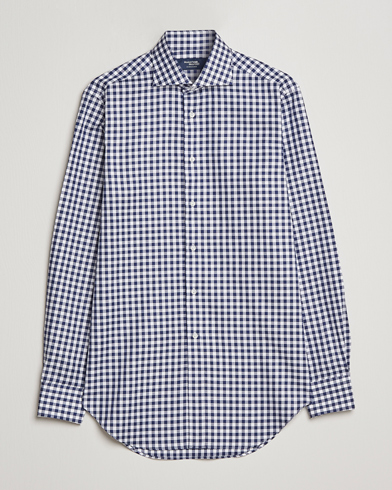 Herren | Freizeithemden | Kamakura Shirts | Slim Fit Gingham Shirt Navy