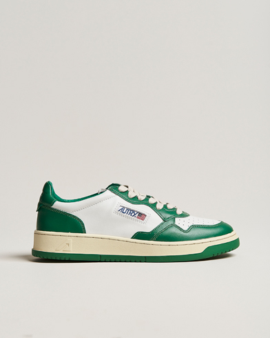 Herren | Sneaker | Autry | Medalist Low Bicolor Leather Sneaker White/Green