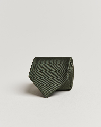 Herren | Krawatten | Amanda Christensen | Plain Classic Tie 8 cm Olive
