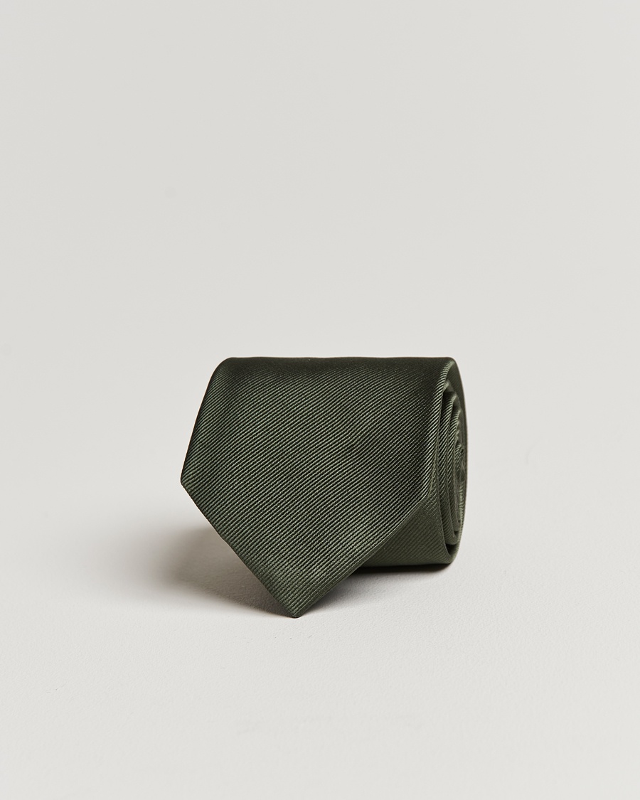 Amanda Christensen Plain Classic Tie 8 cm Olive – Grün