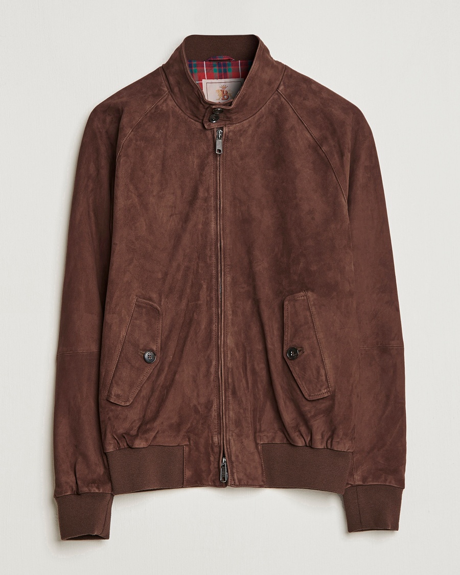 Baracuta G9 Suede Jacket Chocolate – Braun