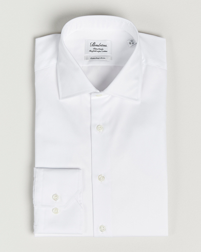 Herren |  | Stenströms | Fitted Body X-Long Sleeve Shirt White