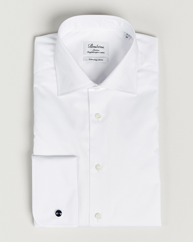 Herren |  | Stenströms | Slimline X-Long Sleeve Double Cuff Shirt White