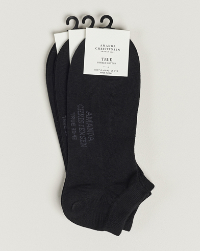 Herren | Amanda Christensen | Amanda Christensen | 3-Pack True Cotton Sneaker Socks Black