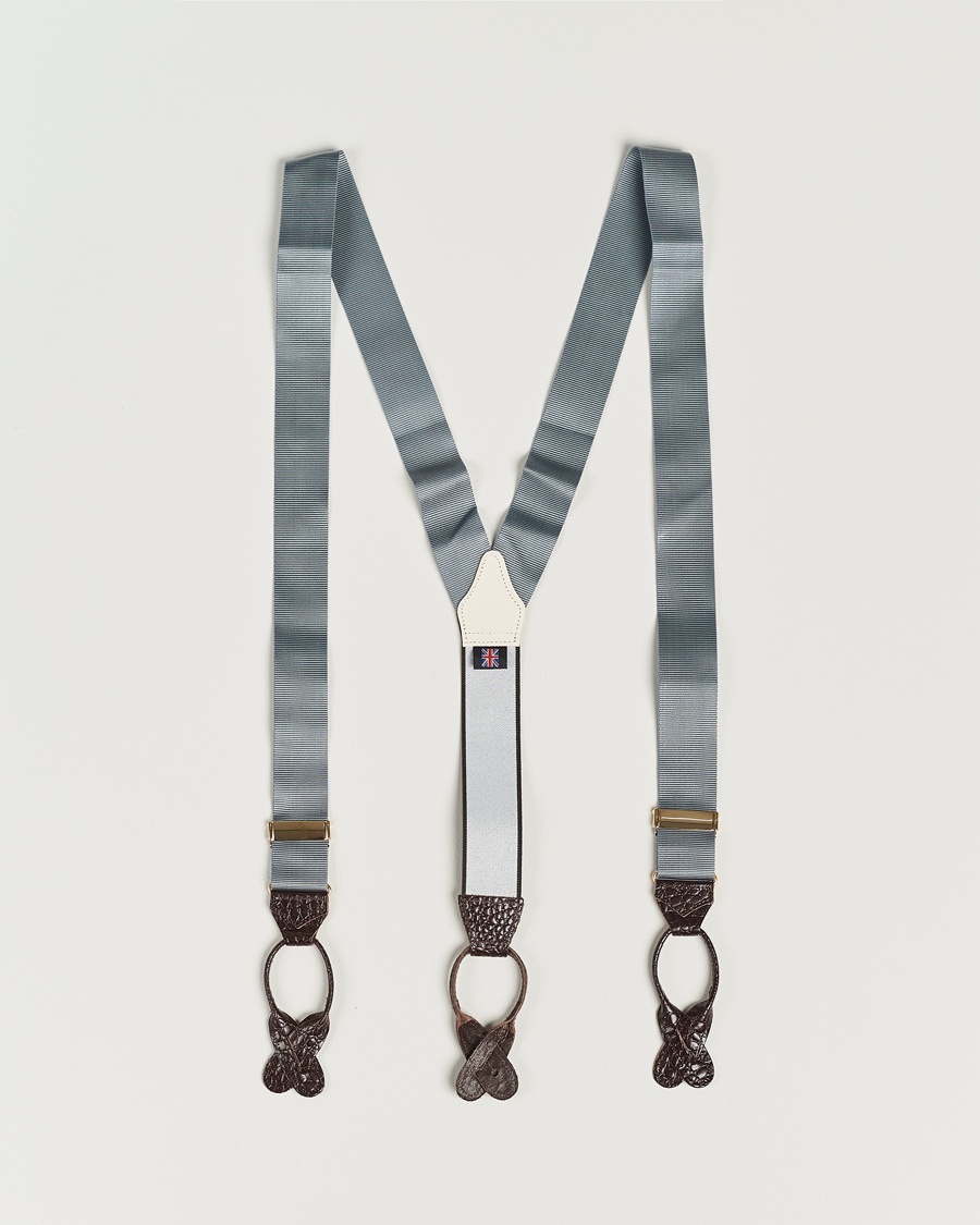 Albert Thurston Elastic Ribbed Rigid Braces 35mm Dove Grey – Grau