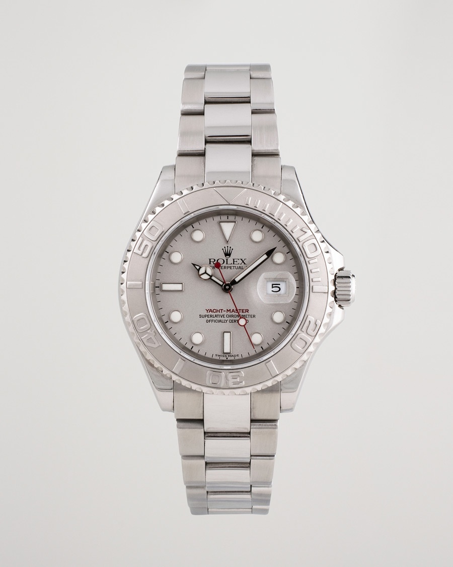 Rolex Pre-Owned Yacht Master 16622 Oyster Perpetual Steel Platinum Steel Silver