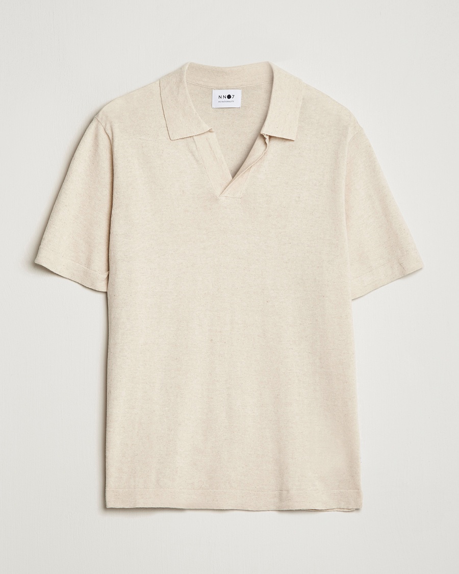 NN07 Ryan Cotton/Linen Polo Oat – Beige