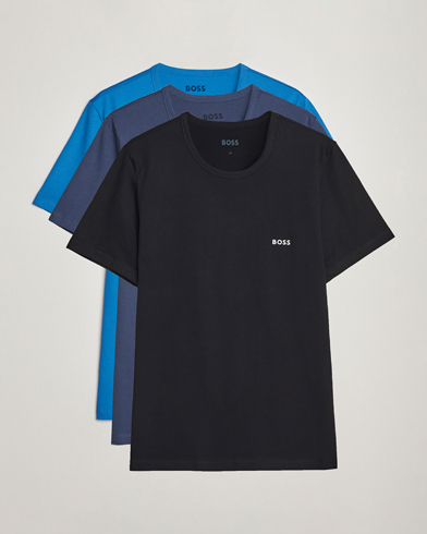 Herren | BOSS BLACK | BOSS BLACK | 3-Pack Crew Neck T-Shirt Navy/Blue/Black