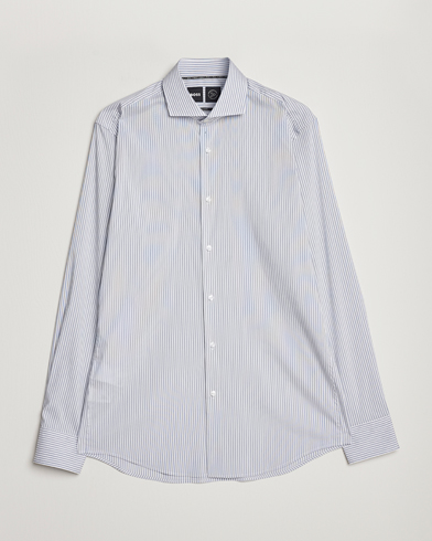Herren | Sale | BOSS BLACK | Hank 4-Way Striped Stretch Shirt Open Blue