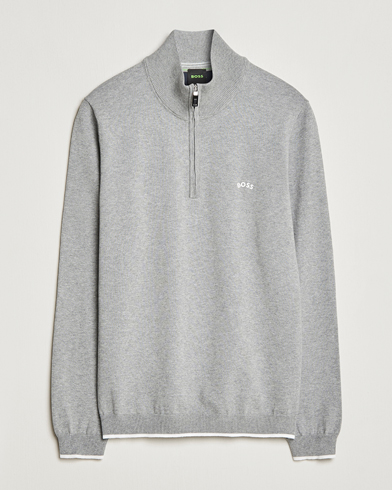 Herren |  | BOSS GREEN | Zallo Knitted Half Zip Sweater Light Grey