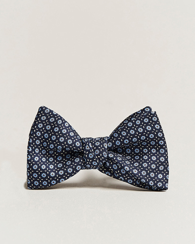 Herren |  | E. Marinella | Printed Silk Bow Tie Navy