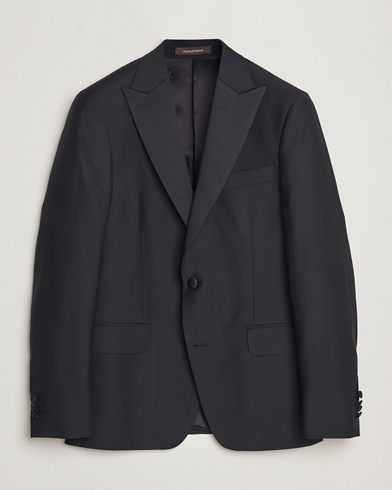 Herren | Black Tie | Oscar Jacobson | Elder Wool Tuxedo Blazer Black