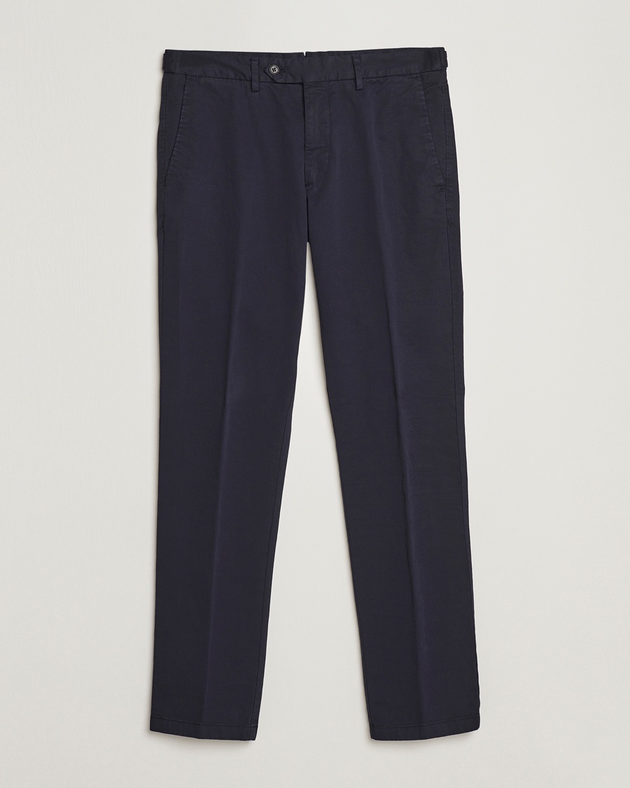 Oscar Jacobson Danwick Cotton Trousers Navy – Blau