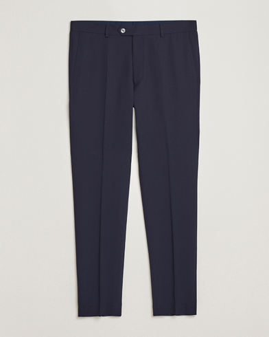 Herren | Anzughosen | Oscar Jacobson | Denz Structured Wool Trousers Blue