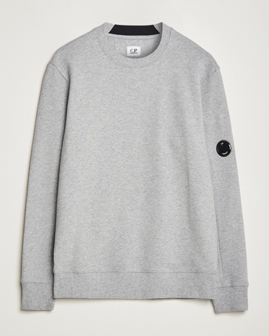 Herren | Graue Sweatshirts | C.P. Company | Diagonal Raised Fleece Lens Sweatshirt Grey Melange