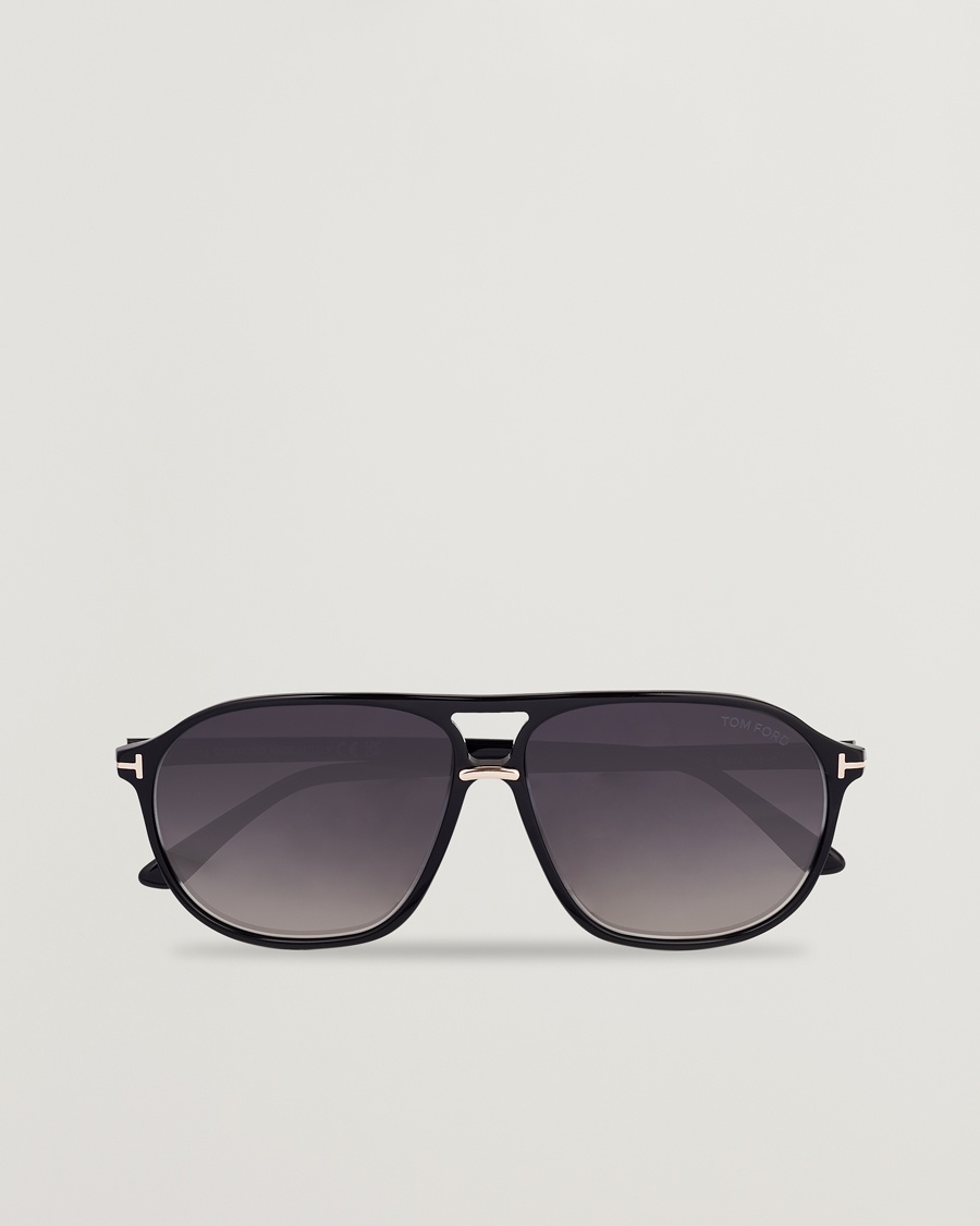 Tom Ford Bruce Sunglasses Shiny Black/Gradient Smoke – Schwarz
