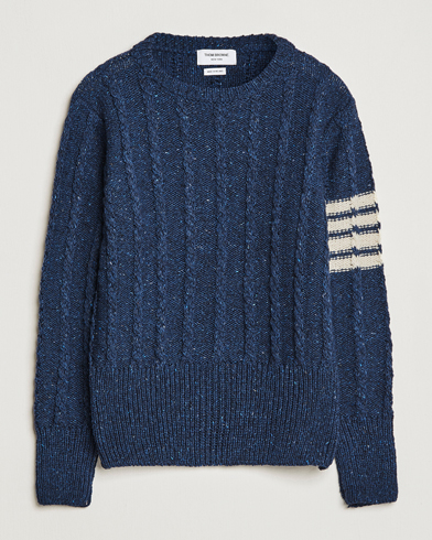 Herren | Thom Browne | Thom Browne | Donegal Cable Sweater Blue