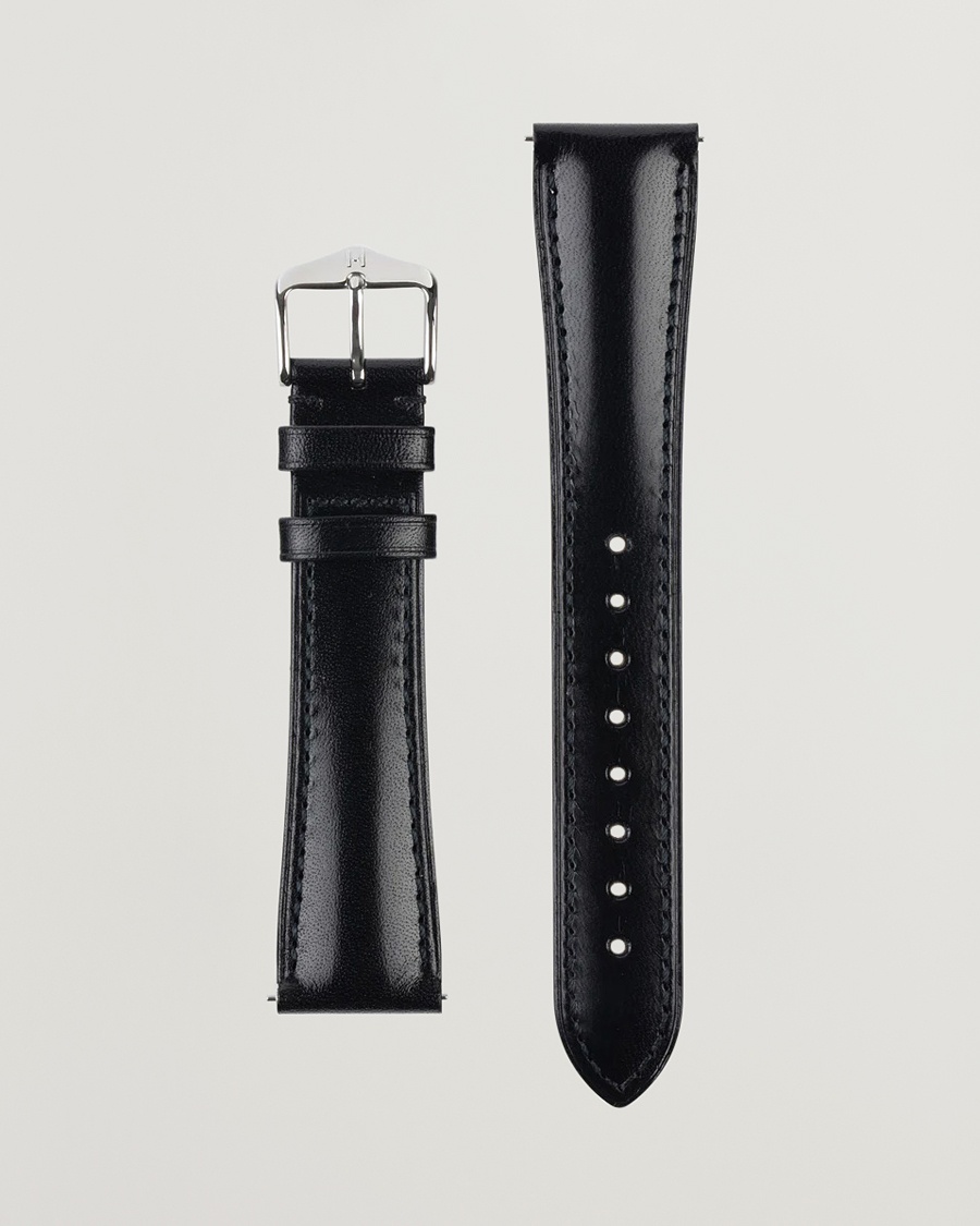 HIRSCH Siena Tuscan Leather Watch Strap Black – Schwarz