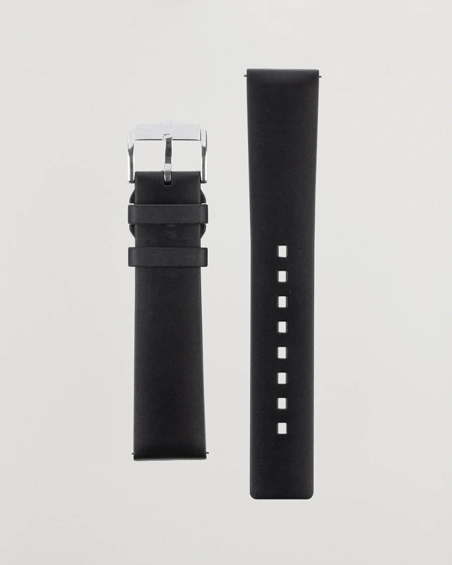 HIRSCH Pure Natural Rubber Watch Strap Black – Schwarz