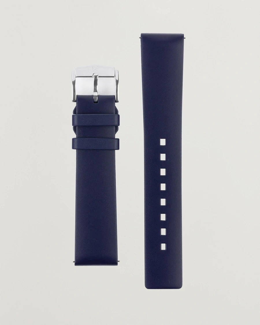 HIRSCH Pure Natural Rubber Watch Strap Blue – Blau