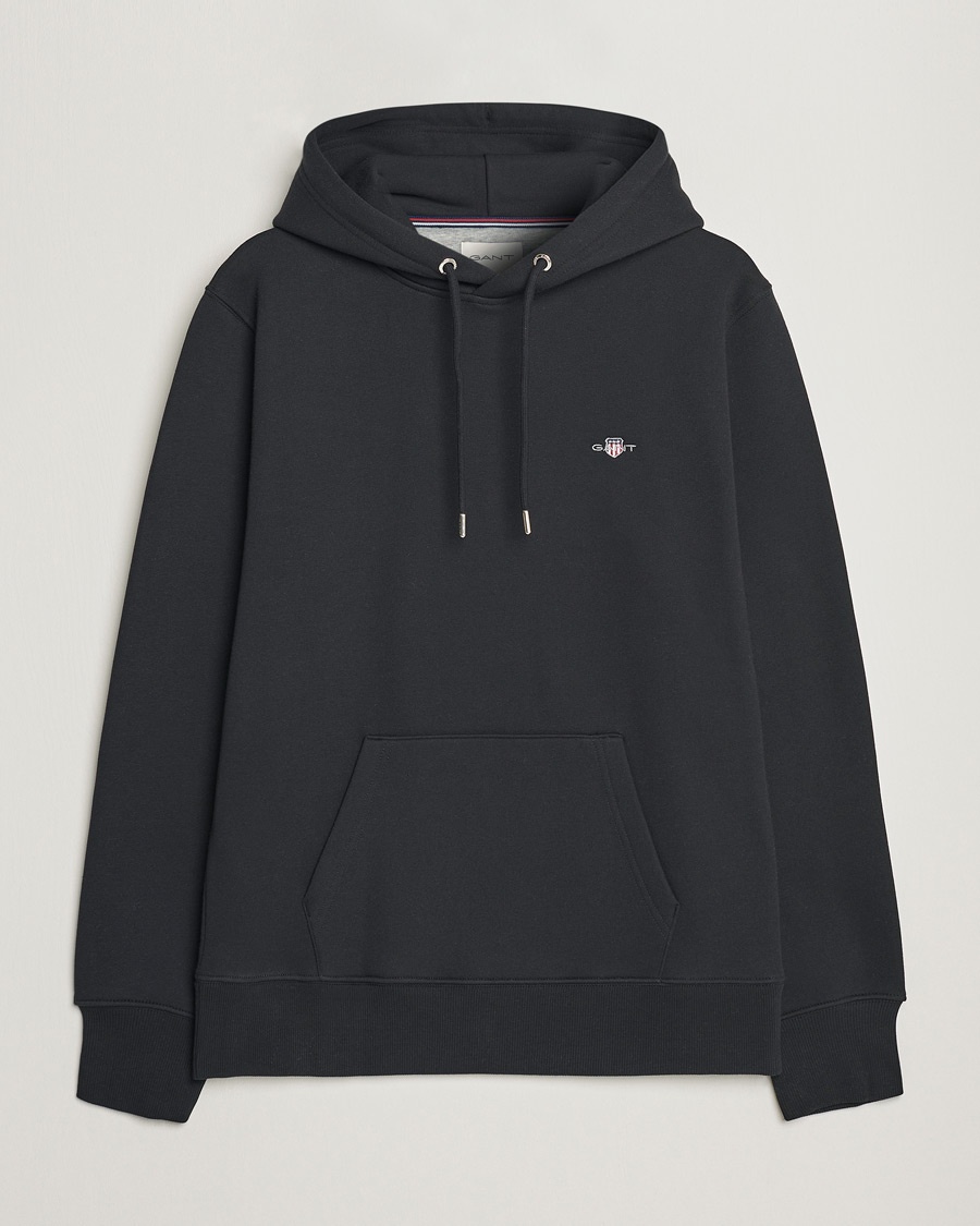 GANT Original Shield Logo Hoodie Black – Schwarz
