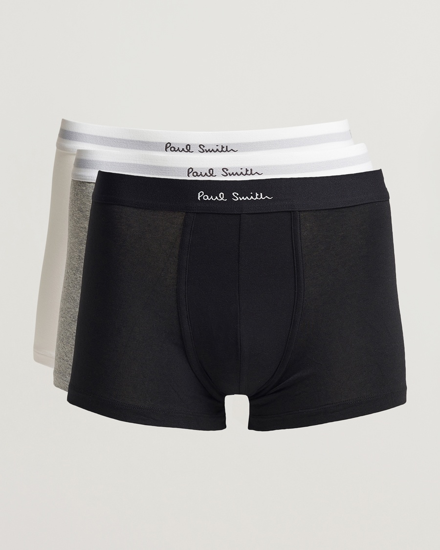 Paul Smith 3-Pack Trunk White/Black/Grey – Grau