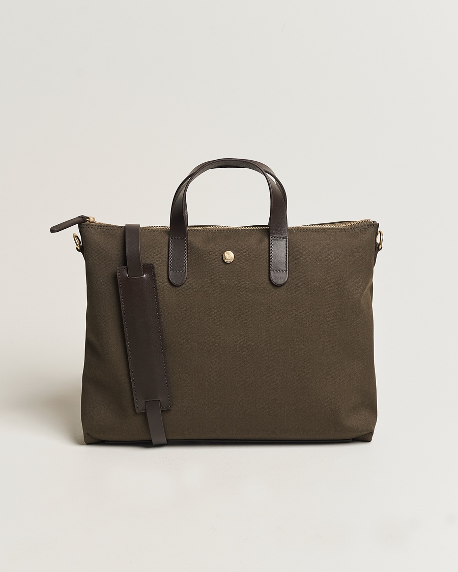 Mismo MismoM/S Canvas Slim BriefArmy/Dark Brown – Grün