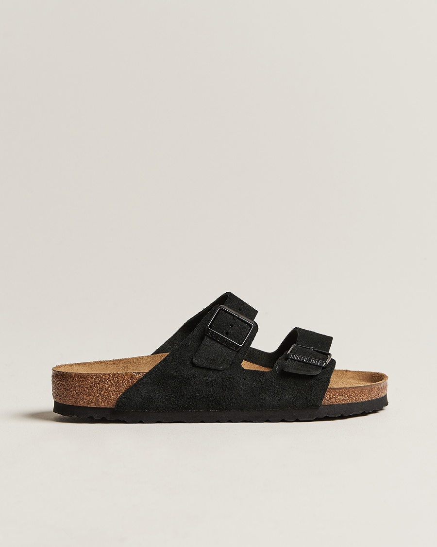 BIRKENSTOCK Arizona Soft Footbed Black Suede – Schwarz