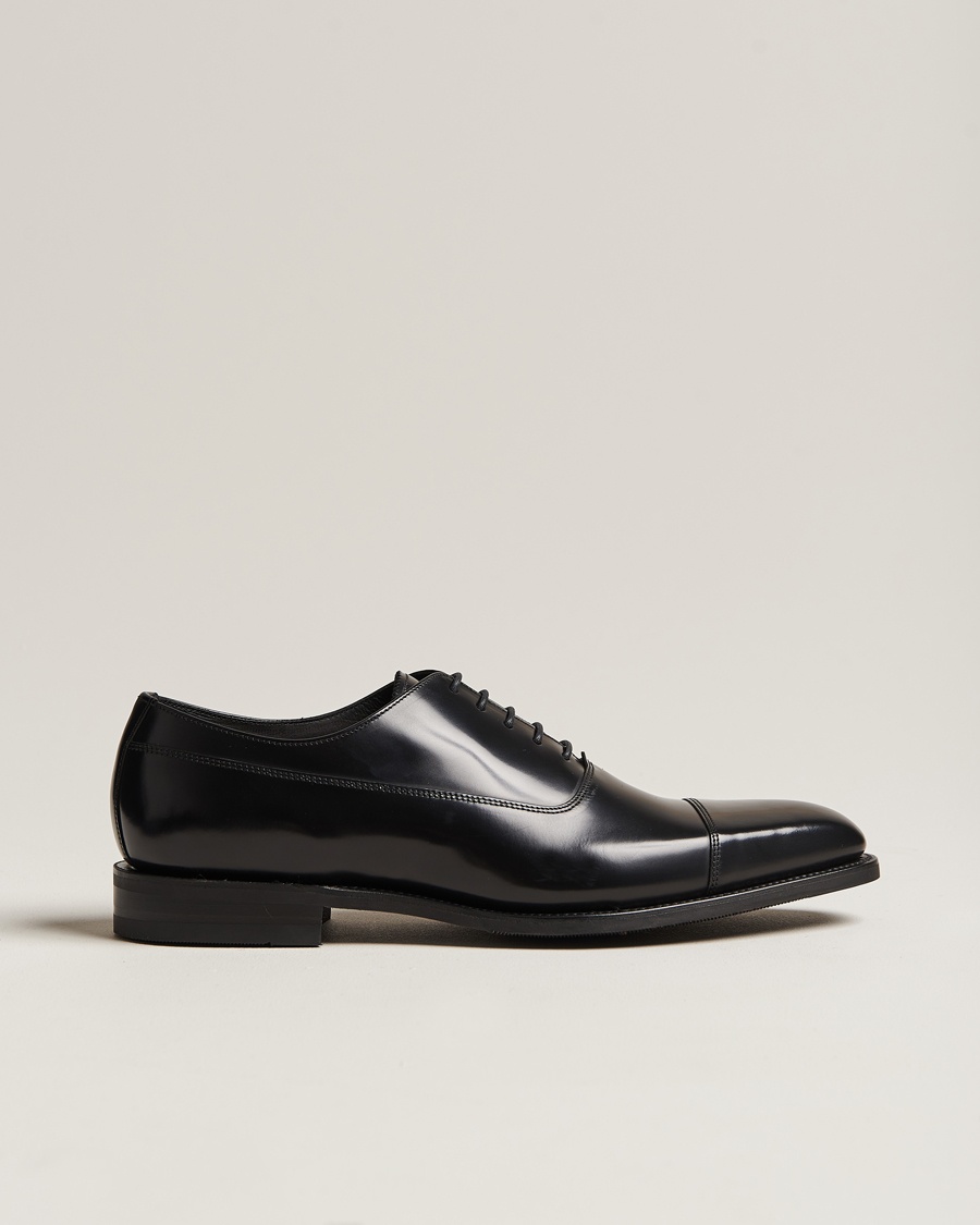 Loake Shoemakers Truman Polished Oxford Toe Cap Black – Schwarz
