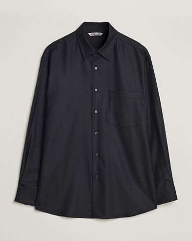 Herren | Hemden | Auralee | Super Light Wool Shirt Black