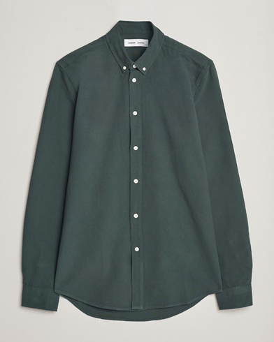 Herren | Alla produkter | Samsøe & Samsøe | Liam Striped Button Down Shirt  Darkest Spruce