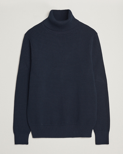Herren | Rollkragenpullover | J.Lindeberg | Olivero Cotton Turtle Sweater Navy