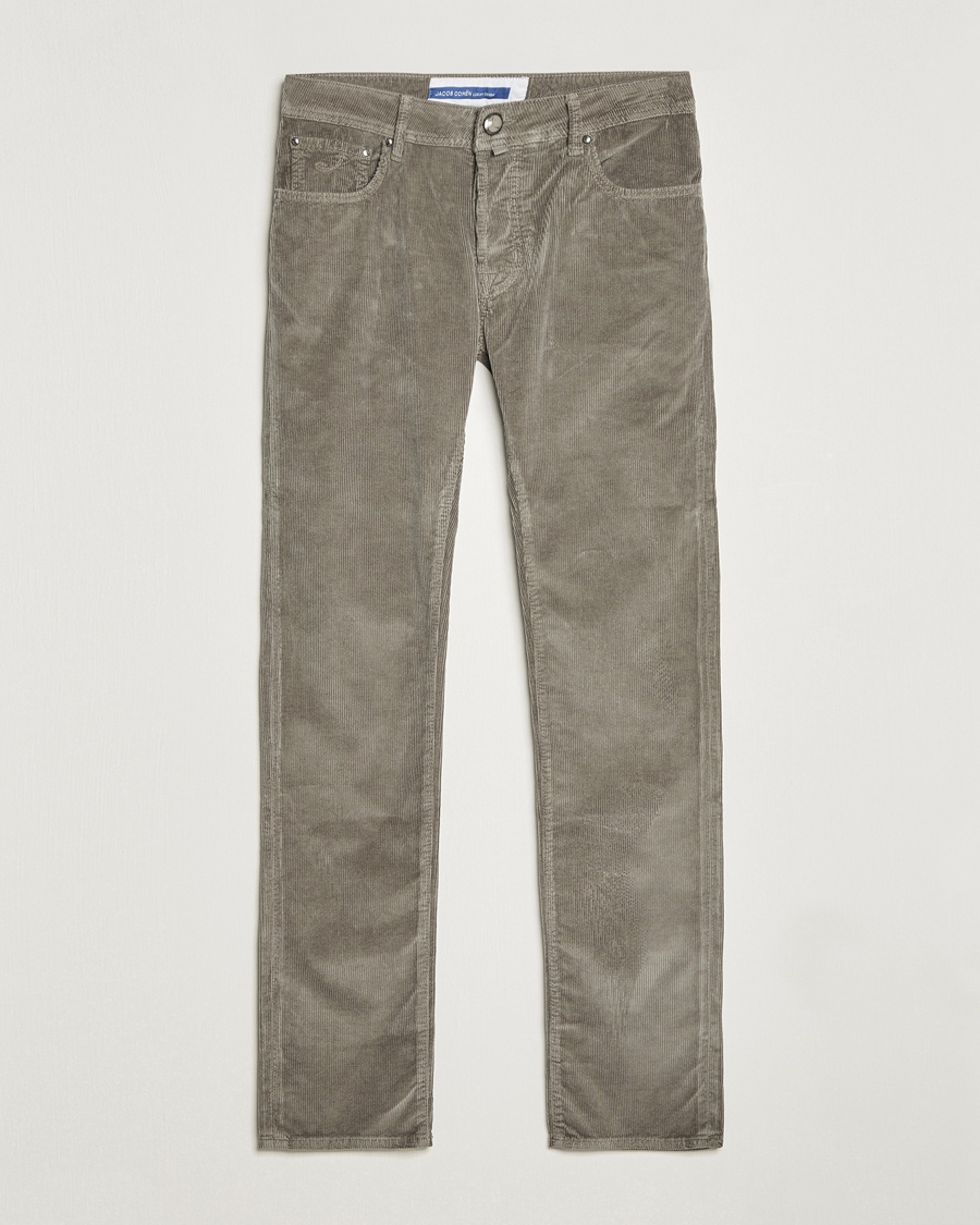 Jacob Cohën Bard 5-Pocket Medium Corduroy Trousers Taupe – Grau