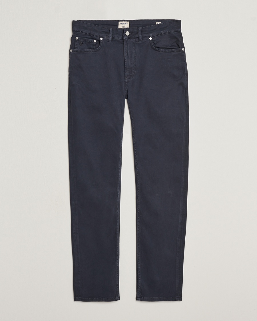 Morris James Brushed 5-Pocket Pant Blue – Blau