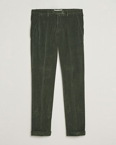 Herren | Cordhosen | Briglia 1949 | Slim Fit Corduroy Trousers Dark Green