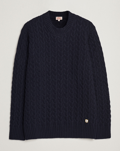 Herren | Strickpullover | Armor-lux | Pull RDC Wool Structured Knitted Sweater Navy