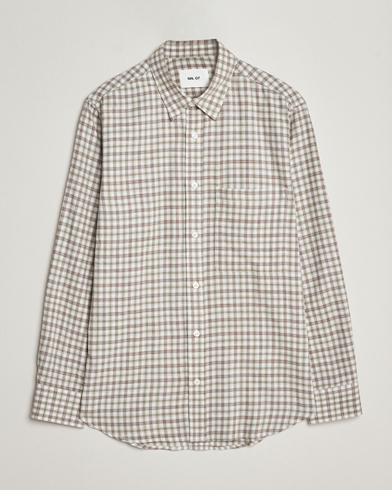 Herren | Flannellhemden | NN07 | Cohen Brushed Flannel Checked Shirt Green/Cream