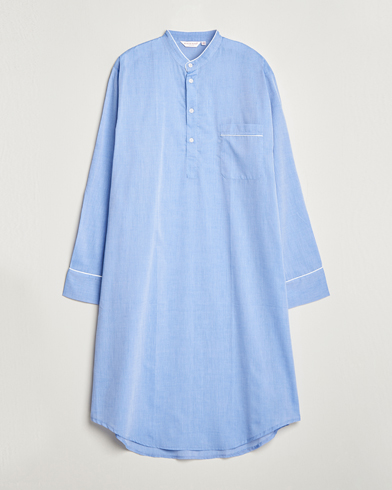Herren | Freizeitkleidung | Derek Rose | Cotton Pullover Nightshirt Light Blue