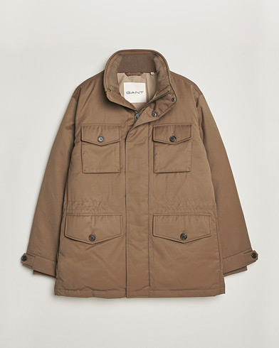 Herren | Klassische Jacken | GANT | Flannel Padded Field jacket Desert Brown